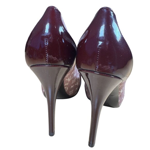 Louis Vuitton Vintage Monogram Idylle Romance Peep Toe Stiletto Heels Size 38.5 - Picture 7 of 12